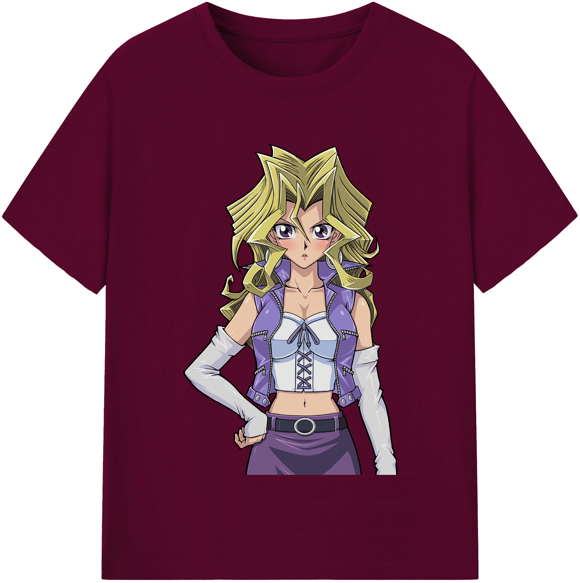 （画像用） 遊☆戯☆王 Yu-Gi-Oh! レディースカジュアルプリントTシャツ（綿100％）